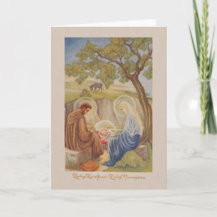 Vintage Nederlandse Kerstmis en Nieuwjaarskaart Feestdagen Kaart