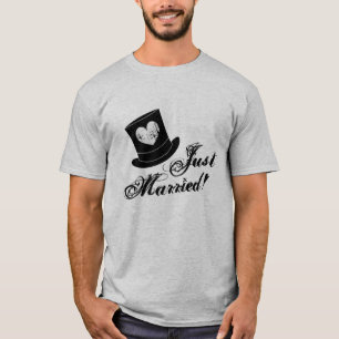Vintage net getrouwd met T-shirt voor bruidegom ma
