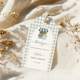 Vintage Net Vers Geplukt Bruidsdouche Cadeaulabel