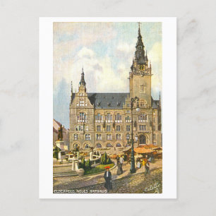Vintage Neues Rathaus/Nieuw Stadhuis in Elberfeld Briefkaart