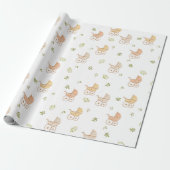 Vintage Neutraal Waterverf Baby shower Cadeaupapier (Uitgerold)