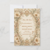 Vintage Neutrale Botanisch Save The Date (Voorkant)