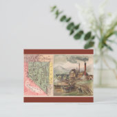 Vintage Nevada Map Briefkaart (Staand voorkant)
