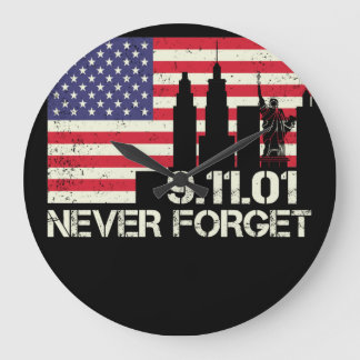 Vintage-Never-forget-Patriotic Grote Klok