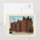 Vintage New Amsterdam Hotel Cleveland OH carte pos (Devant / Derrière)
