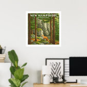 Vintage New Hampshire Poster (Thuiskantoor)