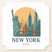 Vintage New York City Minimalist Travel Gift 