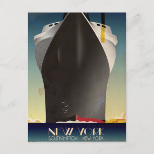 Vintage New York naar Southampton Briefkaart