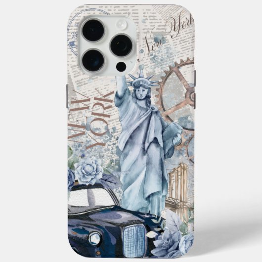 Vintage New York Phone Case (Achterkant)