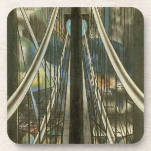 Vintage New Yorkse architectuur, Brooklyn Bridge Onderzetter
