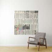 Vintage newspaper advertising wandkleed (In Situ (horizontaal))