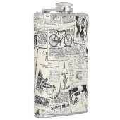 Vintage Newspaper   Heupfles (Rechts)