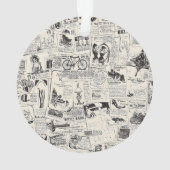 Vintage Newspaper  Ornament (achterkant)