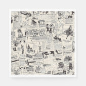 Vintage Newspaper Servet (Voorkant)