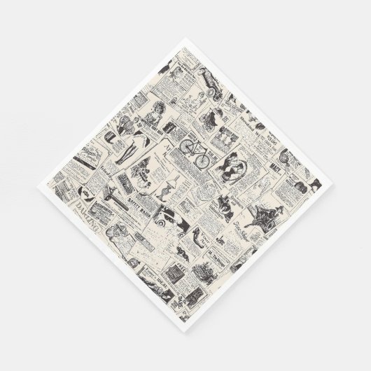 Vintage Newspaper Servet (Hoek)