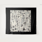 Vintage Newspaper   Wandkleed (Voorkant (horizontaal))