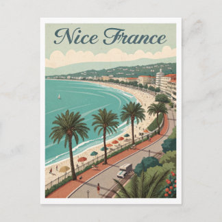 Vintage Nice France Travel Briefkaart