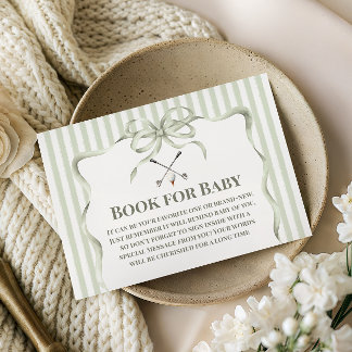 Vintage Nieuw in de Club Golfboek voor Baby Shower Informatiekaartje