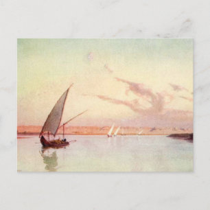 Vintage Nijlrivier Zee Ocean Sailboot Talbot Kelly Briefkaart