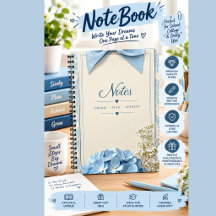 Vintage Nivea literatuur notitieboek | Blauwe bloe
