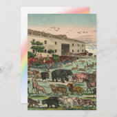 Vintage Noah's Ark Feestdagenkaart (Voorkant / Achterkant)
