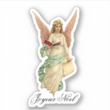 Vintage Noel Angel Sticker
