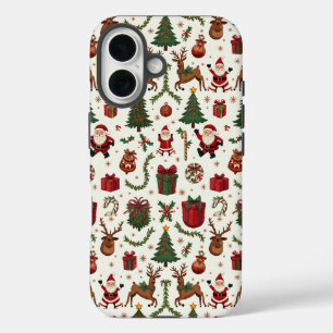 Vintage Noël Apple iPhone 16 Coque