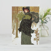 Vintage Noël Art Nouveau Scribners Invitation (Debout devant)