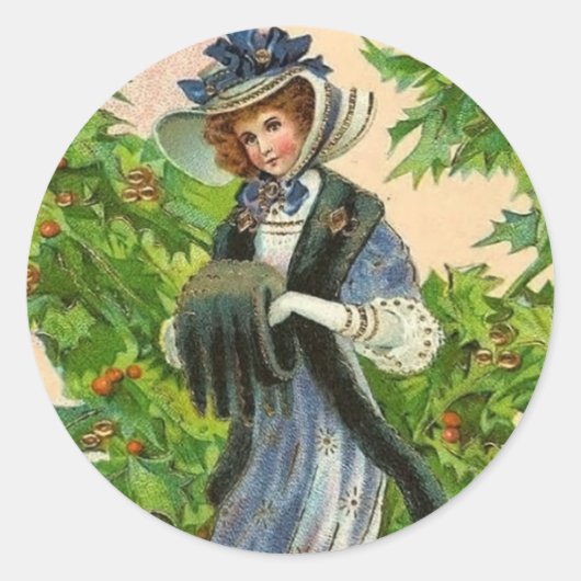 Vintage Noël autocollant (Devant)