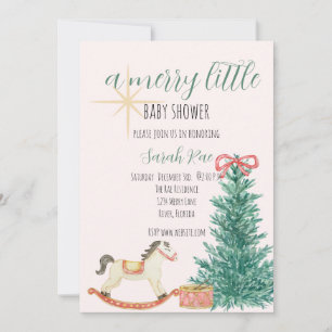 Vintage Noël Baby shower Invitation