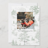 Vintage Noël Carte photo Modèle de vacances (Dos)