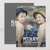 Vintage Noël Cartes photos de vacances (Devant / Derrière)