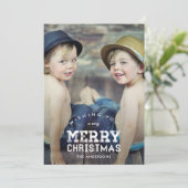 Vintage Noël Cartes photos de vacances (Debout devant)