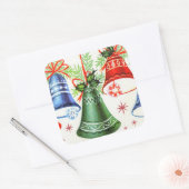 Vintage Noël cloches rétro stickers de vacances (Enveloppe)