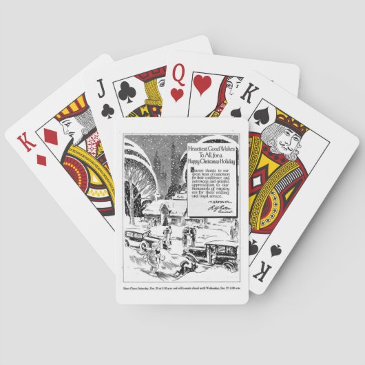 Vintage Noël et cartes de jeu (dos)