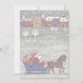 Vintage Noël, Fête du Père Noël Invitation (Dos)