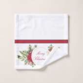 Vintage Noël floral (Gant de toilette)