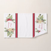 Vintage Noël floral (Serviette à main)