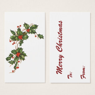 Vintage Noël, Holly Plante avec les baies rouges