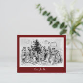 Vintage Noël Invitation - Chats de Wain (Debout devant)
