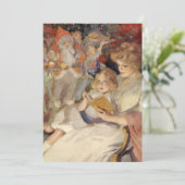 Vintage Noël, mère et fille Invitation (Debout devant)