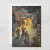 Vintage Noël Nativité Magi Invitation (Devant)