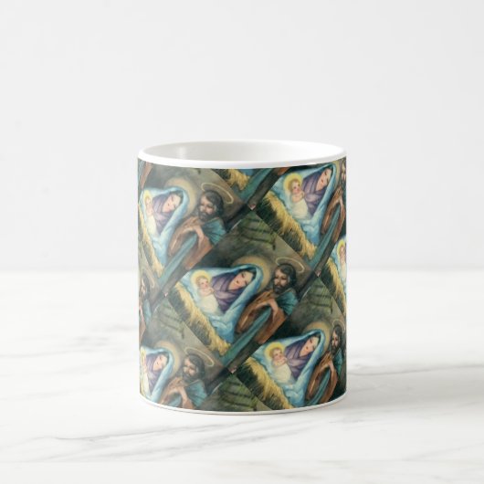 Vintage Noël Nativité Scène Mug (Centre)