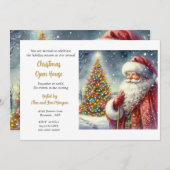 Vintage Noël Open House Holiday Invitation (Devant / Derrière)