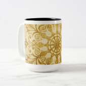 Vintage Noël Ornements Café Mug (Devant gauche)