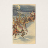 Vintage Noël Père Noël Sleigh avec Reindeer (Devant)