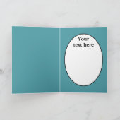 Vintage Noël rétro lampe personnalisable carte (Intérieur)