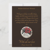 Vintage Noël salut Nativité Carte de scène (Dos)