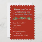 Vintage Noël Salutation Party Invitation (Dos)
