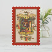 Vintage Noël Salutation Party Invitation (Debout devant)